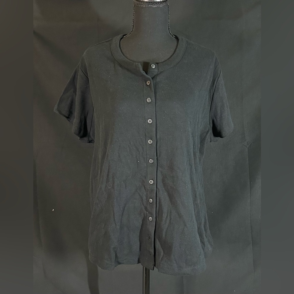 Universal Thread Women’s Black Short Sleeve Button-Up Top – Size 3X